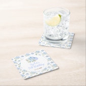 Blue Pumpkins Bloemen Verjaardagsfeest Kartonnen Onderzetters (Insitu)