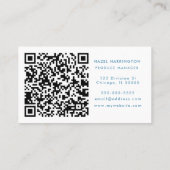 Blue Pumpkins Boerderij QR Code Scannable Waterver Visitekaartje (Achterkant)