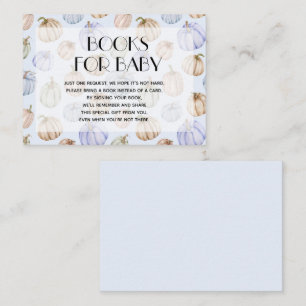 Blue Pumpkins Boy Baby Book Request Informatiekaartje