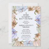 Blue Pumpkins Boy Baby shower Kaart (Voorkant)