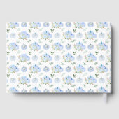 Blue Pumpkins Floral Baby shower Gastenboek (Achterkant)