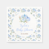 Blue Pumpkins Floral Baby shower Servet (Voorkant)