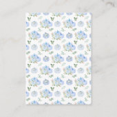 Blue Pumpkins Floral Diaper Raffle Informatiekaartje (Achterkant)