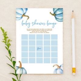 Blue Pumpkins Herfst Bingo Baby shower spel
