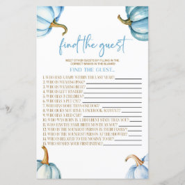 Blue Pumpkins Herfst Vind het Gast Baby shower Spe