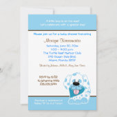 Blue Puppy 5x7 Baby shower Uitnodiging (Voorkant)