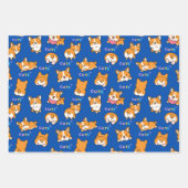 Blue Puppy Inpakpapier Vel (Voorkant)