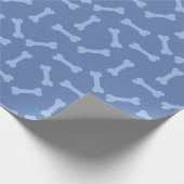 Blue Puppy Party Gift Wrap, Kinderen & huisdieren  Cadeaupapier (Hoek)