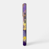 Blue, purple, and yellow abstract art iPhone 16 hoesje (Linkerkant)