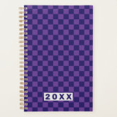 Blue Purple Checkerboard Planner (Voorkant)