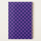 Blue Purple Checkerboard Planner (Achterkant)