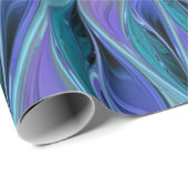 Blue Purple Flower Dream Abstract Fractal Art Cadeaupapier (Rol Hoek)