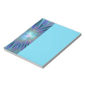 Blue Purple Flower Dream Abstract Fractal Art Notitieblok (Linkerzijde)