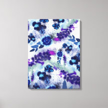 Blue Purple Flowers Patroon