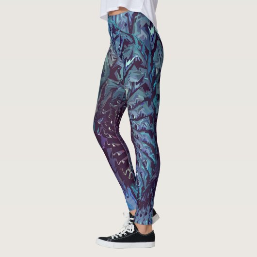 Blue Purple Fractal Art Leggings (Links)