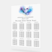 Blue Purple Gold Abstract Heart Wedding Seating  Acryl Bord (Hoek)