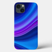 Blue Purple Gradient Wave iPhone Case (Achterkant)