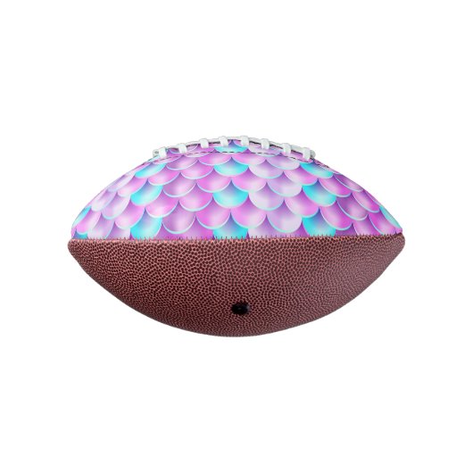 Blue Purple Holographic mermaid pattern American Football (Gedraaid 270)