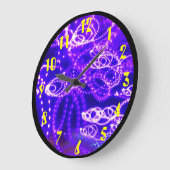 Blue Purple Lights in Motion Grote Klok (Hoek)