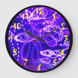 Blue Purple Lights in Motion Grote Klok