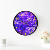 Blue Purple Lights in Motion Grote Klok (Huis)