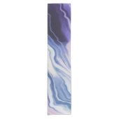 Blue purple marble paint korte tafelloper (Voorkant)