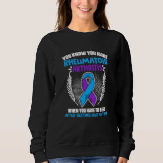 Blue Purple Ribbon  Rheumatoid Arthritis Awareness Trui