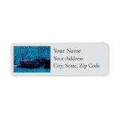 Blue Purple Torquoise Old 195 Return Address Label (Voorkant)