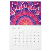 Blue Purple Traditional Mandala Design Kalender (Feb 2027)