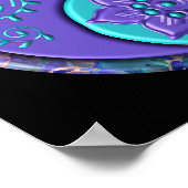 Blue & Purple Yin Yang Poster (Hoek)