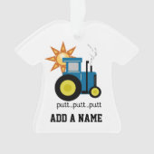 Blue Putt Putt Tractor Ornament (voorkant)