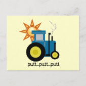 Blue Putt Putt Tractor-overhemden en -cadeaus Briefkaart (Voorkant)
