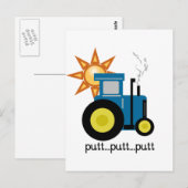 Blue Putt Putt Tractor-overhemden en -cadeaus Briefkaart (Voorkant / Achterkant)
