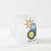 Blue Putt Putt Tractor-overhemden en -cadeaus Matglas Koffiemok (Voorkant links)