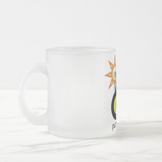 Blue Putt Putt Tractor-overhemden en -cadeaus Matglas Koffiemok (Links)