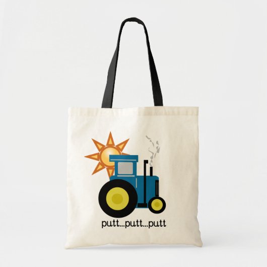 Blue Putt Putt Tractor-overhemden en -cadeaus Tote Bag (Voorkant)
