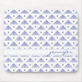 Blue Pyramid Pattern Muismat (Voorkant)