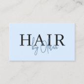 Blue QR Code Hair Stylist Moderne Typografie Visitekaartje (Voorkant)