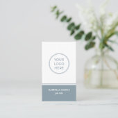 Blue QR Code Logo Visitekaartje (Staand voorkant)