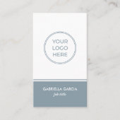 Blue QR Code Logo Visitekaartje (Voorkant)