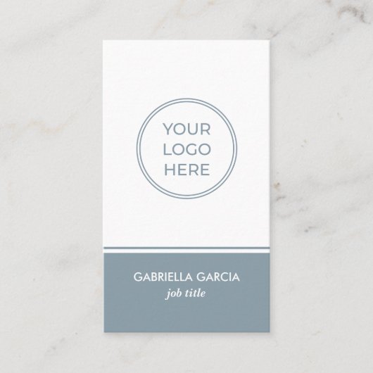 Blue QR Code Logo Visitekaartje (Voorkant)