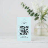 Blue QR Code Spa Dentist Clinic Visitekaartje (Staand voorkant)