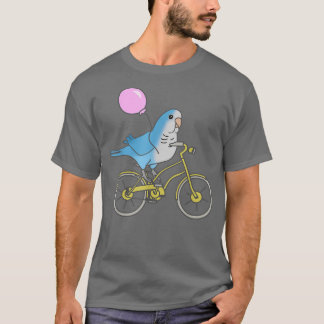 Blue Quaker op de fiets Funny Parrot, eigenaar Pet T-shirt
