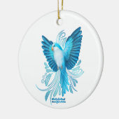 Blue Quaker Parrot Keramisch Ornament (Links)