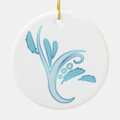 Blue Quaker Parrot Keramisch Ornament (Achterkant)