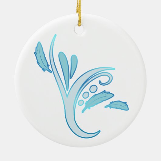 Blue Quaker Parrot Keramisch Ornament (Achterkant)