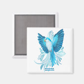 Blue Quaker Parrot Magneet (Voorkant / Achterkant)