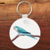 Blue Quaker Parrot Sleutelhanger (Voorkant)