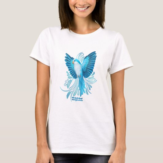 Blue Quaker Parrot T-shirt (Voorkant)