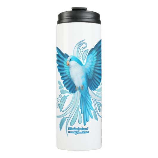 Blue Quaker Parrot Thermosbeker (Voorkant)